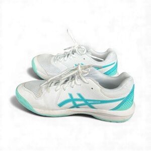 ASICS Women's Athletic Shoes in White and Aqua